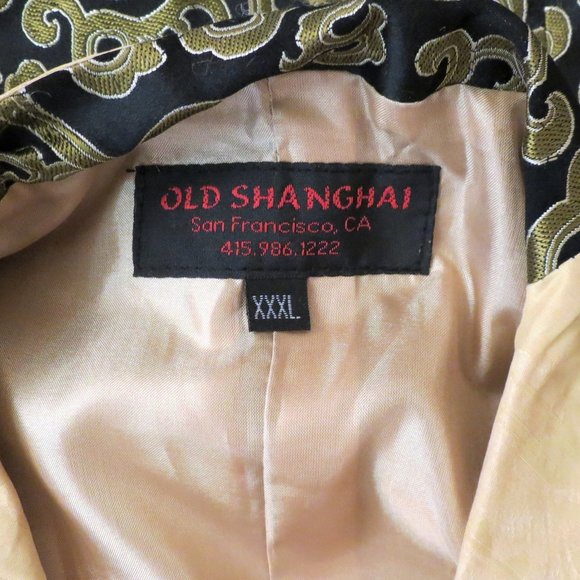 Old Shanghai Black & Gold Silk Jacket L - Picture 4 of 4
